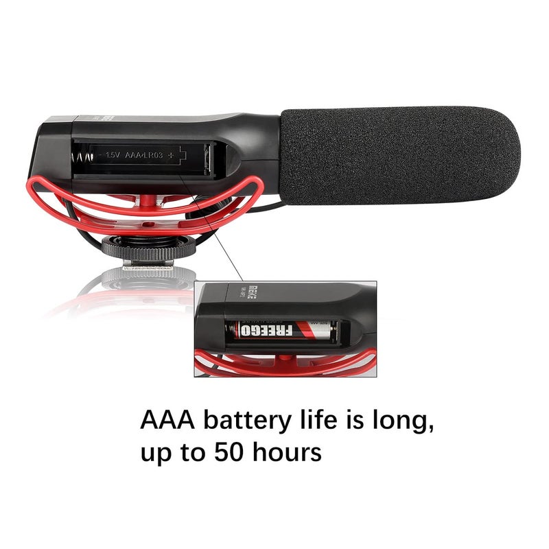 Meke Meike MK-MP2 Camera Shotgun Microphone Uni-Directional Cardioid Condenser Photography Interview Video Mic Compatible with Sony Digital Camera Camcorder with Standard 3.5mm Port - Image 4